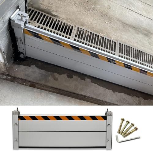 Hochwassersperre Garagentorsperre, 40 cm hoch, Anschlagsperre für Kellerfenster, abnehmbare wasserdichte Abdeckung, ideal für Garagentorschwellenschutz