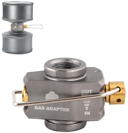 Riisoyu Gas Canister Refill Adapter für Campingkocher - Butan Schraubventil Adapter mit Entlüftungsfunktion, Gaskartuschen Nachfülladapter, Kraftstoff-Transfergerät für Rucksackreisen Outdoor