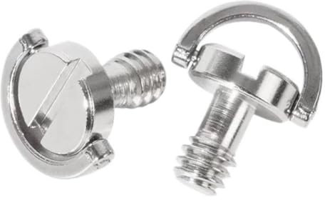 2PCS 1/4 acciaio inox filettato D anello fotocamera viti D albero rilascio rapido piastra vite di montaggio per treppiede monopiede QR piastra