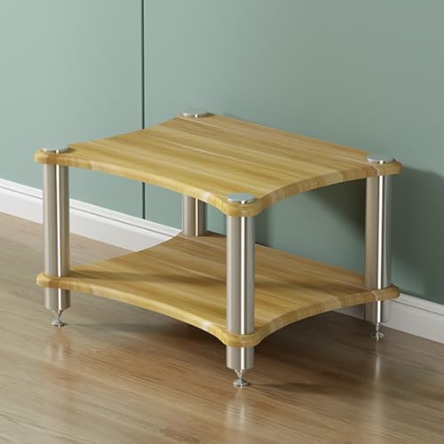 Generisch 4-stufiges AV-Rack-Schrank aus Holz – Stilvoller Medienständer für Spielkonsolen, Audiogeräte und Plattenspieler – platzsparende Aufbewahrungslösung (60 x 40 cm)