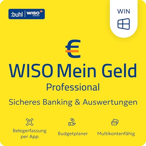 WISO Mein Geld Professional 365 | Aktuelle Version | Ein Online-Banking für alle Konten | Überblick über Ihre Finanzen | Prof.: Mehr Auswertungen, Verwaltungsmöglichkeiten, uvm.| Windows Download |