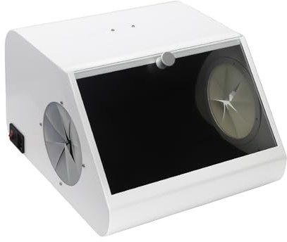 MObyat Coffret Anti-poussière Dentaire, Cabine De Sablage Modulaire avec Filtre, 12 Éclairages LED Et Déflecteur en Verre Trempé. Aucune Fuite De Poussière Pendant Les Opérations De Sablage