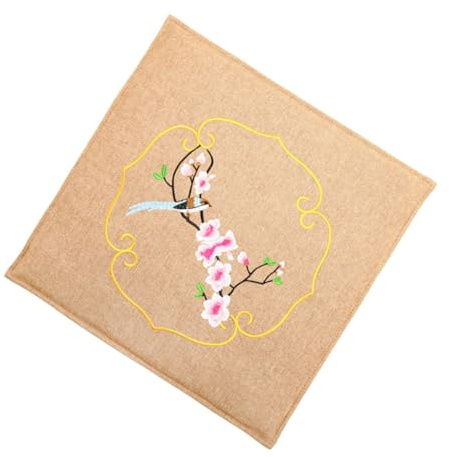 VALICLUD Coussin Chauffant Électrique Moxa Tapis Absinthe à Température Coussin de Siège Respirant pour Dos Usage Bureau et Maison Housse Amovible Lavable Beige