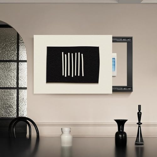 Verdeckte Stromkasten Verkleidung, Sicherungskastenabdeckungen, Sicherungskasten-Dekorationen Und Moderne Stromzähler-Dekorationen Eignen Sich(Black4,30 * 40cm/11.8 * 15.7in)
