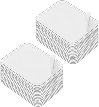 Lahkvor 50 cuscinetti adesivi su entrambi i lati, nastro adesivo trasparente, rimovibile senza tracce, per casa, ufficio, pareti, fissaggio di una ciabatta o altri oggetti alla parete (50 * 50mm)