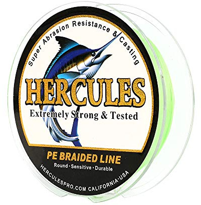 HERCULES Super Cast 100m - 2000m Yards Geflochtene Angelschnur 10lb - 300lb Test für Salzwasser Süßwasser PE Geflecht Fischdraht Superline 8 Stränge