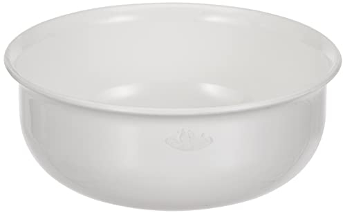 Kimmel Ciotola da 10 cm, in plastica, riutilizzabile, infrangibile, impilabile, colore: bianco