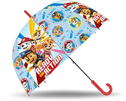 Regenschirm, Glockenschirm manuell, 45 cm, Paw Patrol, Kinder-Regenschirm, Glockenschirm, mit manueller Öffnung, Druchmesser ca. 45cm, KL82859, Kids Licensing