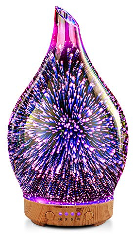 Porseme Oil Diffusers 150ml,Handmade Ultrasonic Essential Oil Diffuser,7 Colors Changing Humidifier,Electric Diffuser with Timer,Quiet Cool Mist Aromatherapy Diffuser,Air Fresheners for Home(Rosegold)