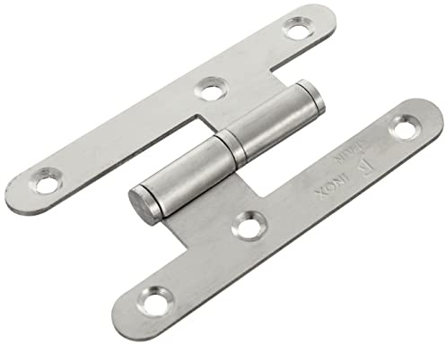 Jdel 4 Unidades Pernio INOX Canto Redondo Sin Remate 100 mm. Derecha