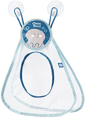 Badabulle Rete da bagno animali marini, per riporre i giocattoli da bagno, con 2 robuste ventose