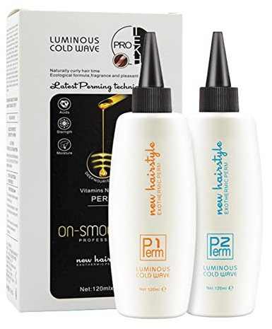 cypressen Kit Perm Cheveux, Kit Perm pour Femmes, Solution pour Permanente Délicate Sans Parfum pour Coiffeur et Maison, Coiffure pour Homme Femme Cheveux Naturels Cheveux