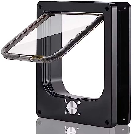 Moaobooh - Porta per animali domestici con chiusura a 4 vie per gatti e cani di piccola taglia