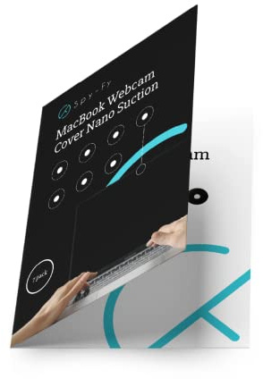 Spy-Fy MacBook Webcam Cover Nano Suction | Mac-kamerafodral | Ultratunn (0,036 cm) integritetskamera för den senaste MacBook | Återanvändbart kamera laptop klistermärke | Även för iPad, iPhone och