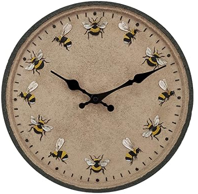 Baoblaze Gartenuhr Wetterfest Groß, Outdoor Wall Clock, Robuste 30 cm Große Hängeuhr, Wanduhr Wasserdicht Retro Aussenbereich, Kreativ Antike Wanduhr für Schwimmbad Hof Restaurant Büro Eingang