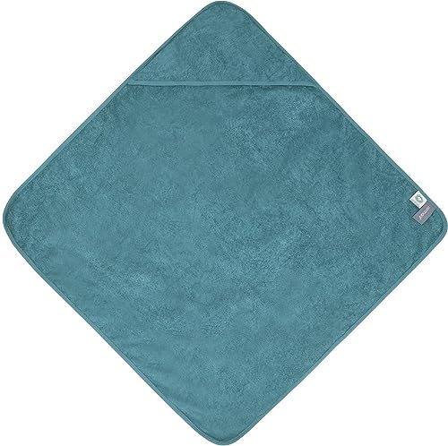 normani Baby Kapuzentuch Frottee Wickeltuch Kapuzenhandtuch aus 100% Bio-Baumwolle in 80x80 cm - Badetuch für kleine Kinder Farbe 1 x Petrol