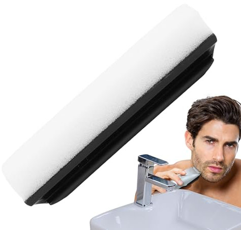 Esponja limpiadora de pelo de barba, fregadero de cepillo de limpieza de barba, Cepillo limpiador de barba de cerdas para fregadero, Herramienta de limpieza de diseño antideslizante Uozonit