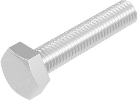 SECCARO Sechskantschraube M12 x 60 mm, Edelstahl V2A VA A2, DIN 933 / ISO 4017, Außensechskant, 20 Stück