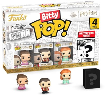 Funko Bitty POP! 4 Pack: Harry Potter Goblet of Fire - Hermione | Offizielles Fantasy Merch - Winzige Mini Figuren mit Display Regal - Tortendeko, Mitgebsel und Wichtelgeschenk