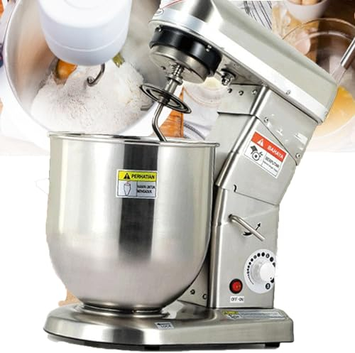 ZHIXUMM Robot da Cucina Elettrico, Robot da Cucina Professionale da 5 L/7 L/10 L con Miscelatore Multifunzione da Cucina A Impulsi, Impastatrice per Dolci con Testa Inclinabile A 3 velocità,10L