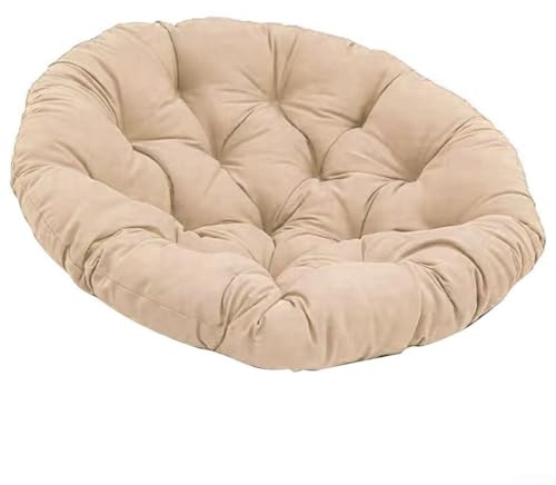 Cojín redondo Papasan para silla de exterior, resistente al agua, para colgar en patio, interior, jardín, columpio, cojines cómodos para muebles de ratán (A)