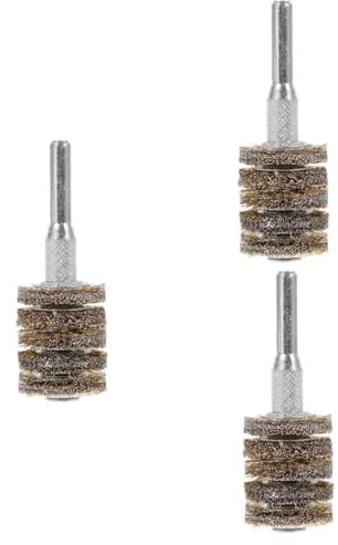 JEWEDECO 3pcs Drill Wire Brush Wheel Rust Cleaning Brush for Electric Drills for Polishing Deburring and Surface Preparation Wear-resistant Design