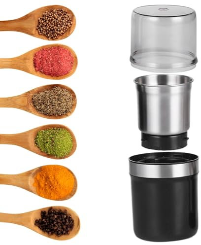 Molinillo de café expreso eléctrico, Molinillo de nueces eléctrico - Licuadora de pimienta,Molinillo de polvo de frijoles portátil, molinos de sal/pimienta extraíbles convenientes para sal, pimienta,