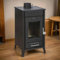 Dmora Stufa a Legna Dtavalazz, Caminetto a Legna, Focolare a Legna, Stufa Rustica, Made in Italy, 49x46 h91 cm, Nero