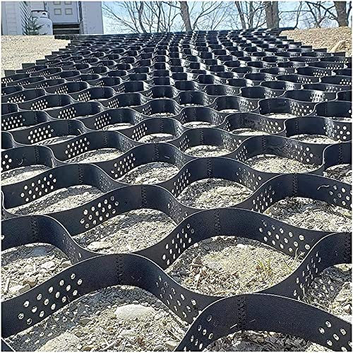 Rejilla estabilizadora de entrada resistente para relleno de grava/suelo de 5 cm de profundidad, rejilla geográfica de 3.2 x 3.3 pies, disponible en varias longitudes