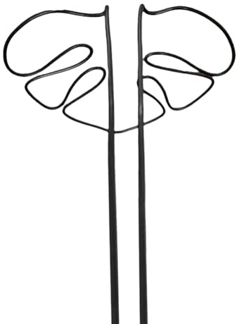 FVZWKHD Monstera Shaped Plant Support Reusable Sturdy Alloy Plant Stem Support Holder Plant Retaining Support Herbs Vegetables B