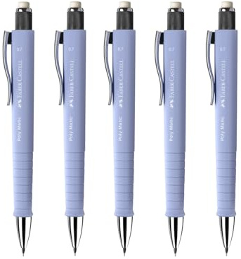 Faber-Castell 205269 – tryckpenna Poly Matic Pale iris, 5 pennor, 0,7 mm, hårdhetsgrad B
