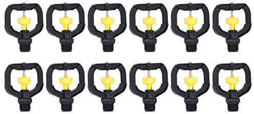 Lawn Sprinkler, Garden Irrigation Misting Nozzle,s12Pcs Irrigations Sprinkler G1/2in Male Thread Refraction Sprinkler for Watering Garden Yard Lawn