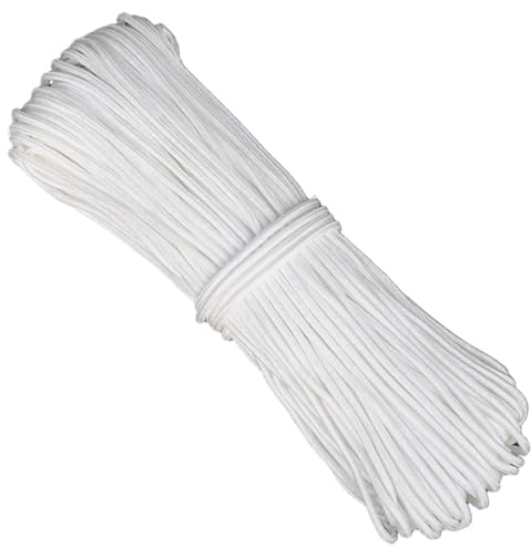 Nylon Cord, 2mm 65.6ft White Blind Cord, Heavy Duty Braided, Cuttable Nylon String for Craft, Picture Hanging, Gift Wrapping, Lift Shade