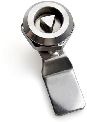 Cerradura de leva tubular, llave triangular, aleación de zinc/acabado de acero inoxidable, con llave por igual, 1 unidad(Yellow)