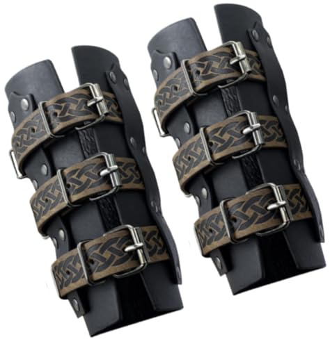 Handgefertigte Leder-Handgelenkbandage, strapazierfähiges PU-Leder, Team-Punk-Armstulpen, modisch, 2 Stück