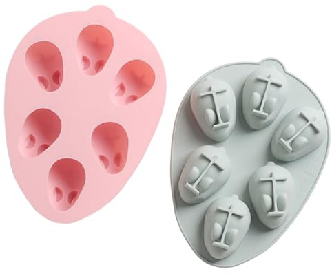 FUNNETOYU Stampo per Torta 3D a Fori 2 Pezzi in Silicone Stampo per per e Decorazione per Dolci e Biscotti
