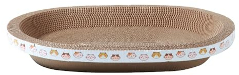 Stgfyxgs Kratzbrett Katzen Kratzpad Kratzmöbel Korb Wellpappe Zur Förderung des Wohlbefindens für Kitten Seniorenkatzen Und Heimbüro, 50cmx32cm