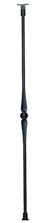 Balusters Paquete de 3 balaustres metálicos redondos modernos for escaleras interiores, balaustres minimalistas de aluminio negro for barandillas de terrazas y vallas. Spindles