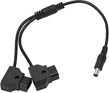 Câble d’Alimentation Femelle DC 5,5 x 2,1 mm vers Double D - Tap mâle, câble d’Alimentation pour Moniteur à Faible dégagement de Chaleur pour éclairage d’appoint, Cordon