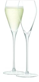 LSA International Wine Prosecco Glass 250 ml Clear | Set of 2 | Mouthblown and Handmade Glass | WI54, Champagne Glasses