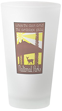 CafePress National Parks Travel Poster 3 Pint Glass, 16 oz. Drinking Glass