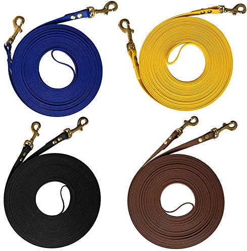 bio-leine Doppellonge 17 m lang I 16mm breit - in Weinrot - Longe Longierleine für Pferde aus Beta Biothane I Pferdelonge für Reitsport