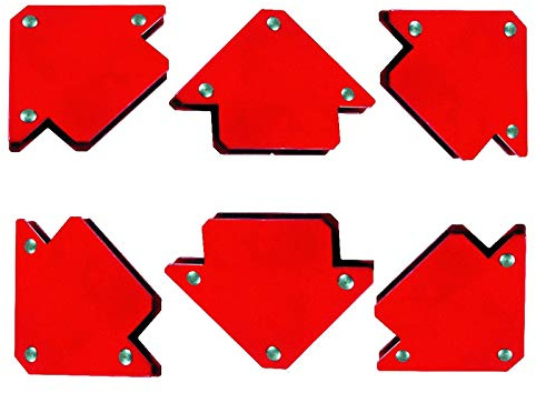 Proteco-Werkzeug® Set 6 St. Schweißmagnet Schweissmagnet Montagewinkel Schweißwinkel Magnetwinkel 11 kg 85 x 85 mm