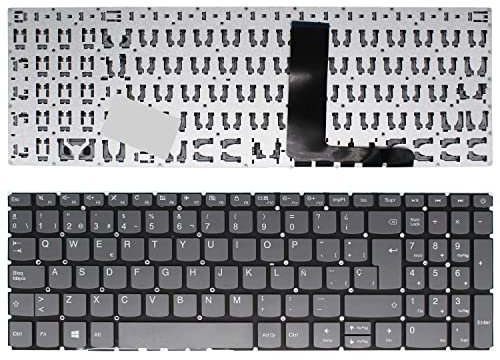 PORTATIL MOVIL - Teclado de Repuesto Compatible con Lenovo IDEAPAD 320-15ISK 330-15IKB 81DE00XVPG (Ver Todos) Teclas Recambio Keyboard Replacement Piezas para Renovar Interior Laptop PC Computadora