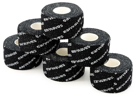 Earwaves ® Gekko™ Tape | Pack 6 Bandes Autoadhésives | Adhésif Ultra-Résistant et très Collant | Strap Élastique pour Doigts Hook Grip | Cross Training | Antidérapante Protection