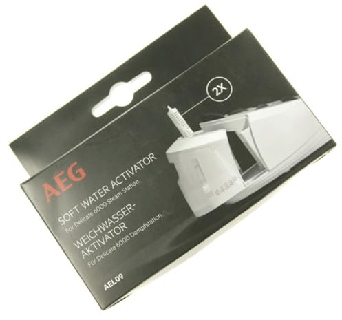 AEG AEL09 Anti-Kalk-Patronen für Dampfstation ST6-1-4LG, ST6-1-6D(Weichwasser-Aktivator, Vorbeugung von Verkalkung, hocheffiziente Filtration, Zubehör Dampfstation, einfache Handhabung, 2 Stück, weiß)