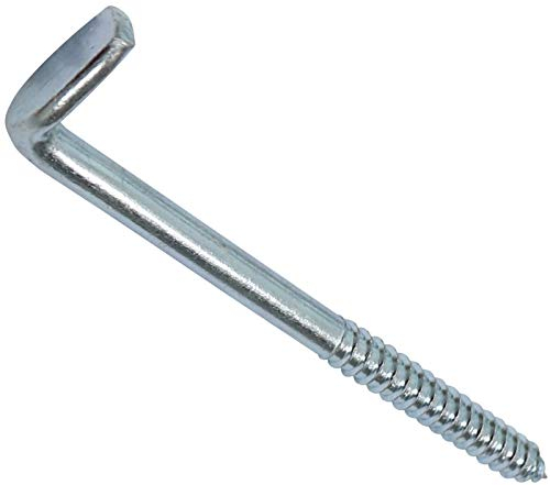 AERZETIX - C44752 - Satz von 10 - Holzschrauben mit gewinde - schraubhaken typ L für holz - mit holzgewinde - Ø8x115mm - aus verzinktem stahl metall - heimwerker renovierung montagewerkzeug