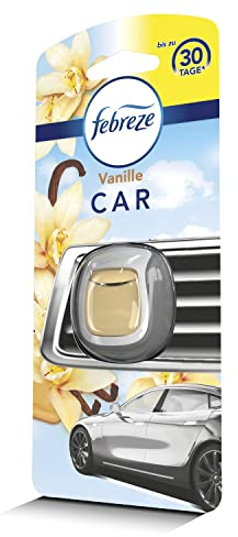 Febreze Auto Lufterfrischer (2 ml) Vanille, Starterset, Auto Duft gegen Gerüche (Verpackung kann variieren)