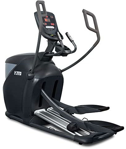 GLOBAL RELAX® | EKA Cross Trainer Ellipsentrainer | Grau | Professionelles Design I 8 Automatikprogramme | Schrittlänge 120x40 cm | LED-Bedienfeld | Widerstandsfähige Materialien