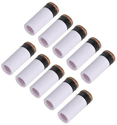 Alvinlite 10 Stück Billard-Queue-Spitzen 12/13 mm Snooker-Pool-Queue-Spitzen-Ersatz Aufschraub-Ersatzspitzen mit Pool-Queue-Stick-Ferrulen für Snooker-Pool-Queues -03(13mm)
